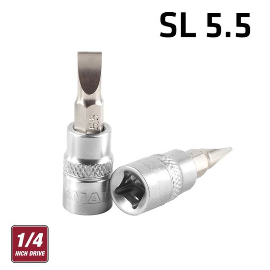 FIXMAN 1/4" Dr.bit Socket Sl5.5 Slotted Screwdriver Bit